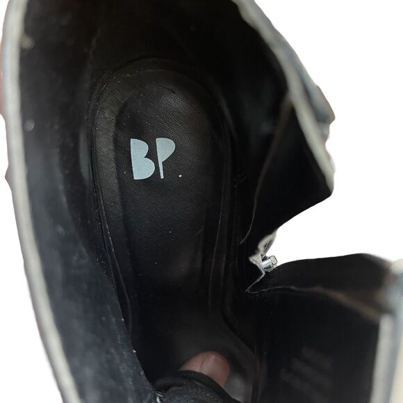 BP. ADDIE Merrywidow Ankle Boots Lace-up Womens Booties Size 6.5 Black Leather - Picture 2 of 9